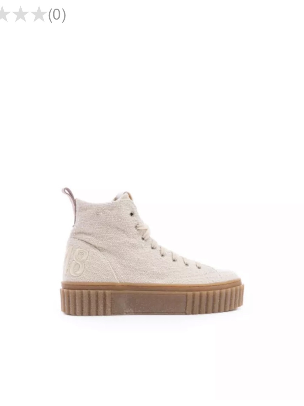 P448 High-Top Sneakers in Cream NAT-Canvas and tan gum x project sustainability